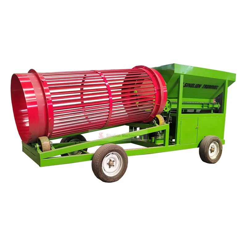 Small and Mobile Firewood Trommel Screen Manufacturer Price