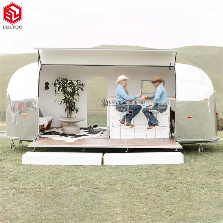 Belyoo Customized Stage Trailer Coffee Carts Mobile Marketing Stage Truck Mobile Bar Trailer Vintage Food Truck