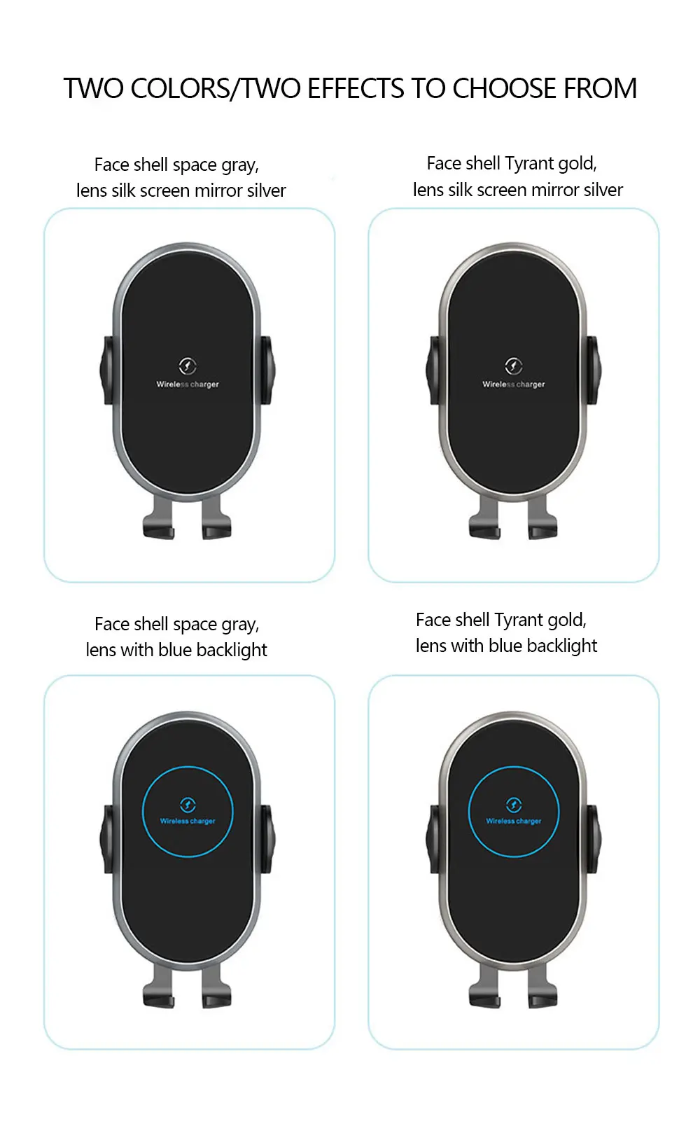 Car Phone Holder Wireless Charger For iPhone Huawei Xiaomi 15W Induction Car Mount Fast Wireless Charging Suck Phone Holder