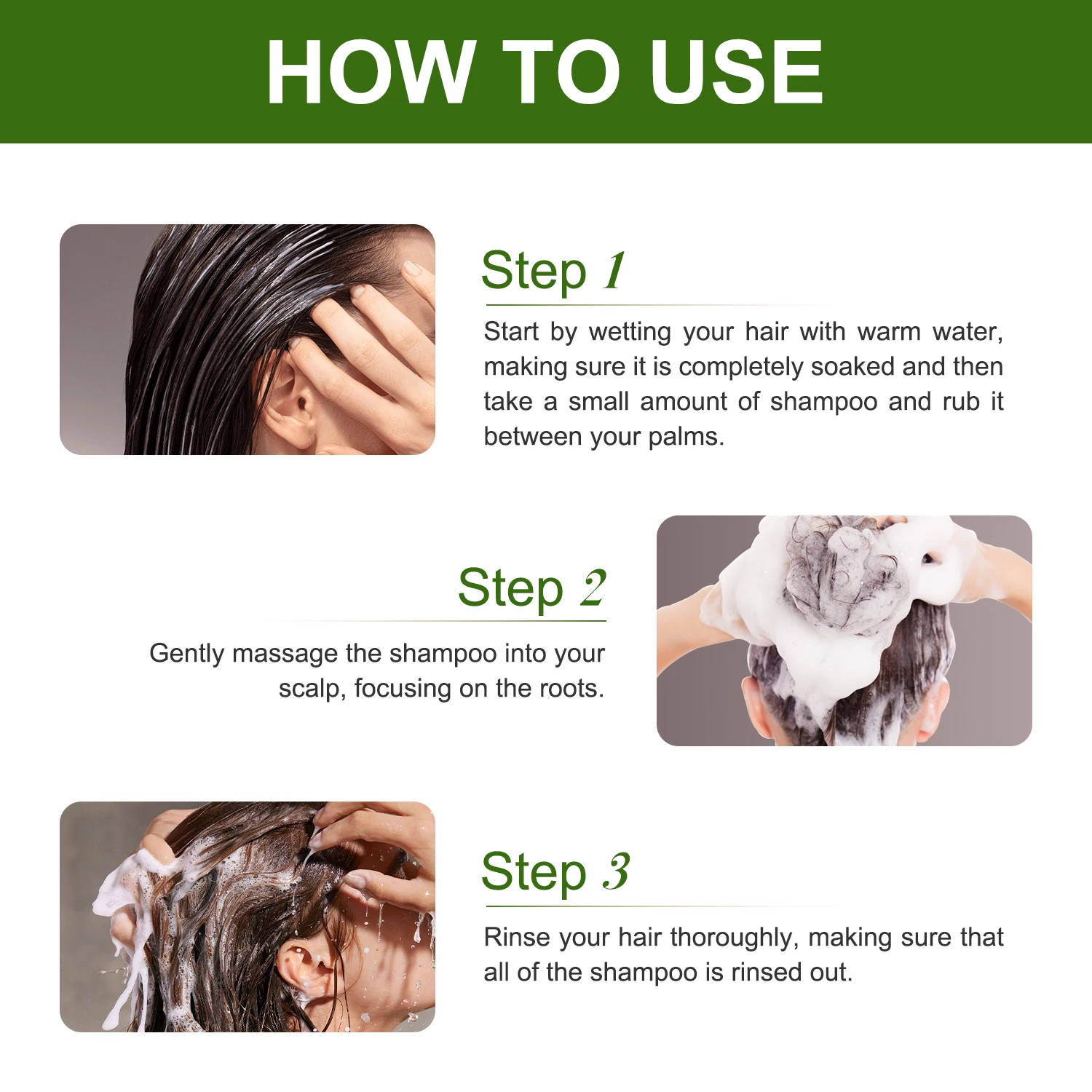 Private Label Organic Hair Care Growth Shampoo Sulfate Free Curly Batana Oil Mint Shampoo and Conditioner for Thinning Hair