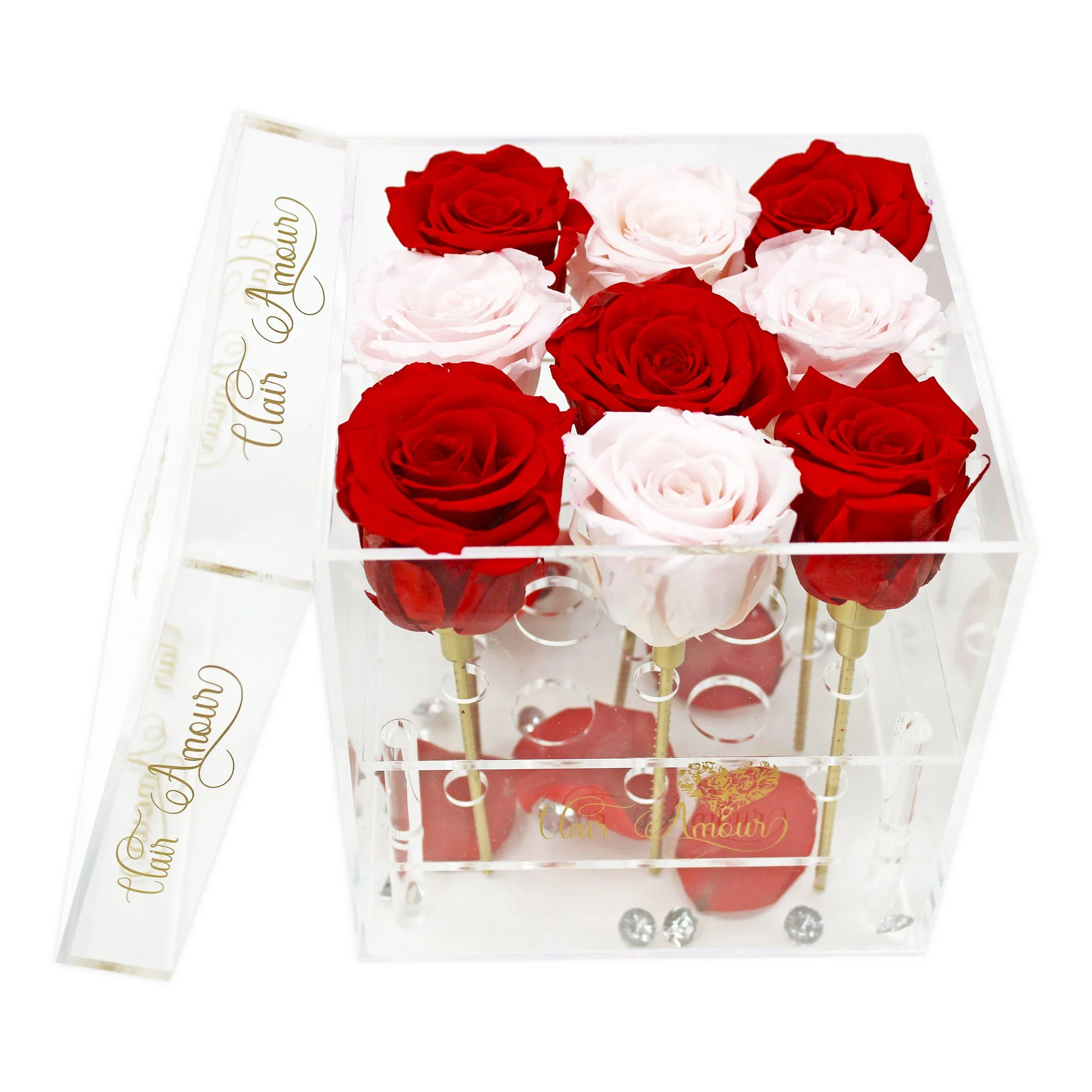 clear acrylic rose box