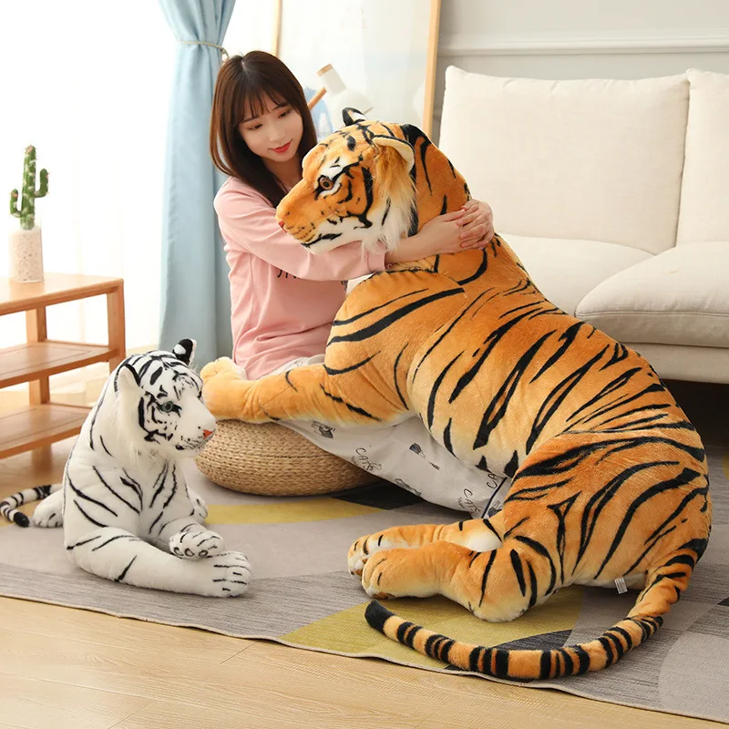 middle plush white south china tiger toy stuffed tiger Doll gift about 75cm 