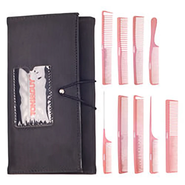 EUREKA 8SET-AC антистатический термостойкий гребень для парикмахера из углеродного металла прецизионный волос крысиный хвост набор углеродных гребешков