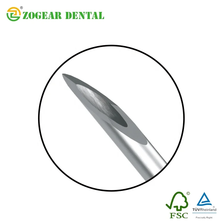 Одноразовые стоматологические расходные материалы Zogear, стоматологическая игла