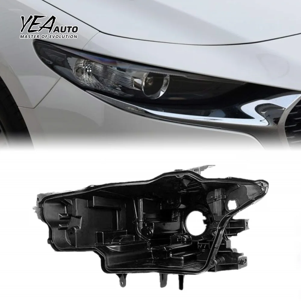 ชุดถังครอบด้านหลังสีดำสำหรับไฟหน้ารถยนต์ สำหรับมาสด้า 3 M3 ฝาครอบเปลือกหลังไฟหน้ามาสด้า3 2019 2020 2021