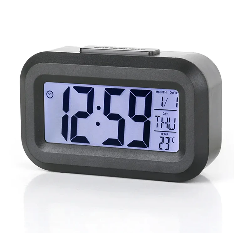 Mini Date Temperature Timer Office Bedroom Study Alarm Clocks Smart Table Clocks With Night Light