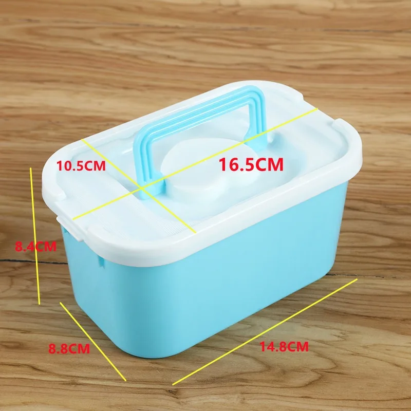 PP Food Grade Clear Plastic Storage Box with lid Carrying Case Desktop Storage Box Makeup box details