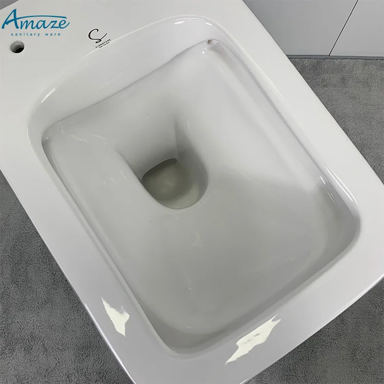 Modern ceramic sanitary ware gray color wall mount latest toilet set bath design wall hung toilet bowl manufacture