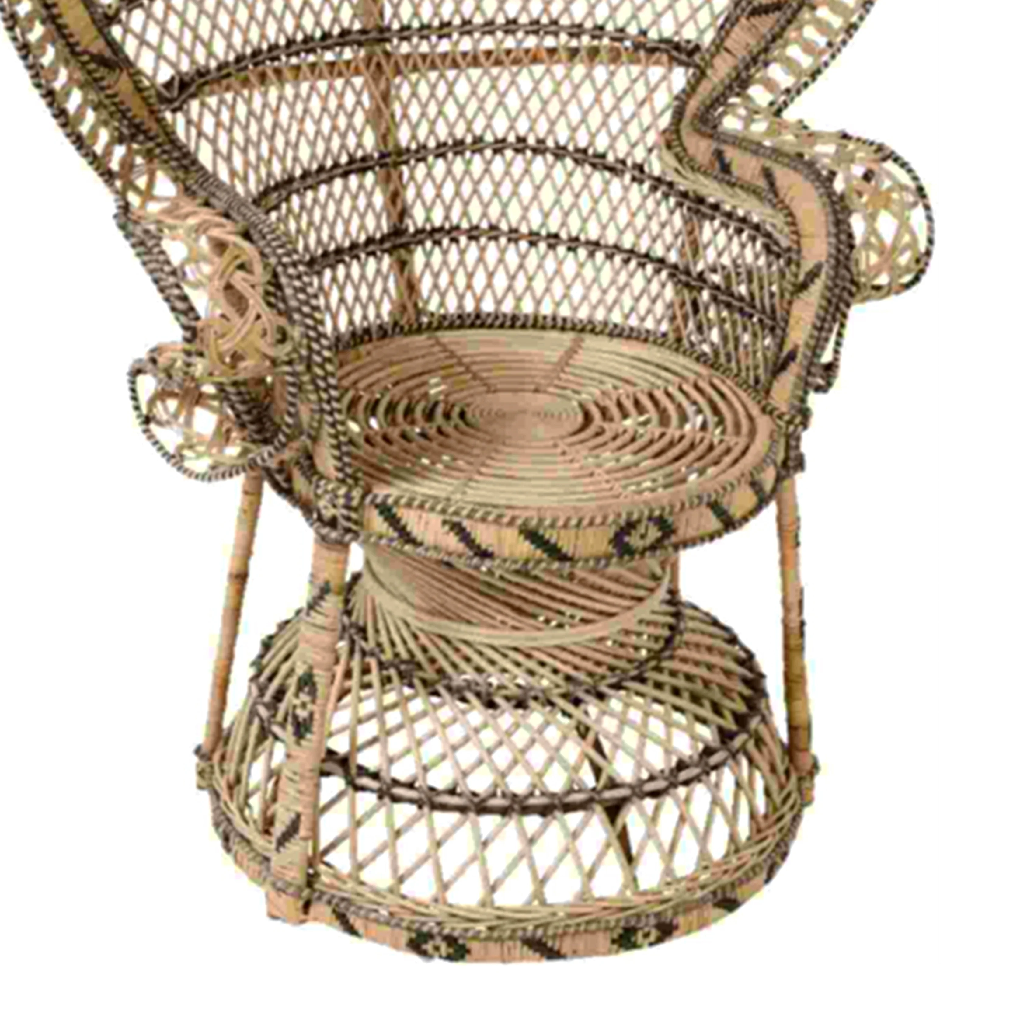 Ротанговый стул премиум класса Ulo павлин король форма коричневый для домашней мебели