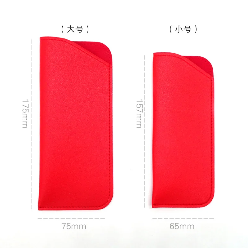 Wholesale Luxury PU Sunglasses Pouch Leather Glasses Case Fashion Custom Logo Sun Glass Bag details