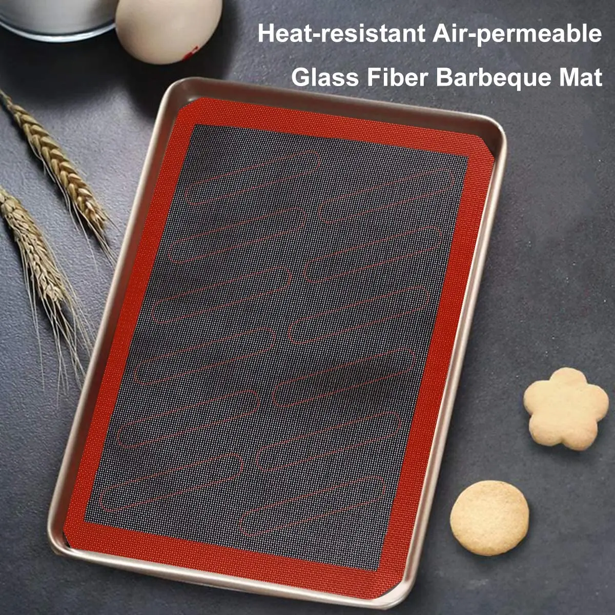 Антипригарный силиконовый коврик для выпечки перфорированный сетчатый