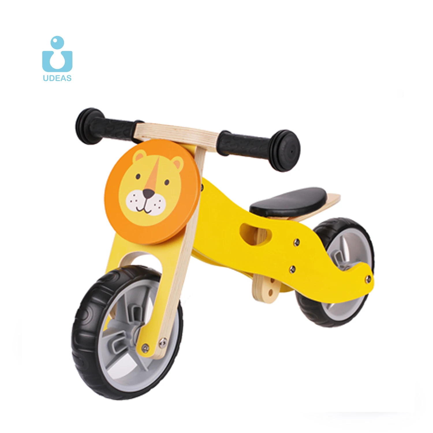 Balance Bike for 2 Year Old Boy Girl 2 in 1 Wooden Trike Toddler Tricycle Lion 