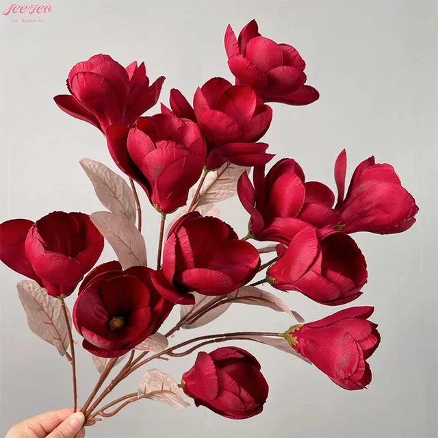 Wholesale Mother's Day Gifts High Quality Real Touch Red Artificial Preserved  Flowers Other Wedding Decorative Flowers