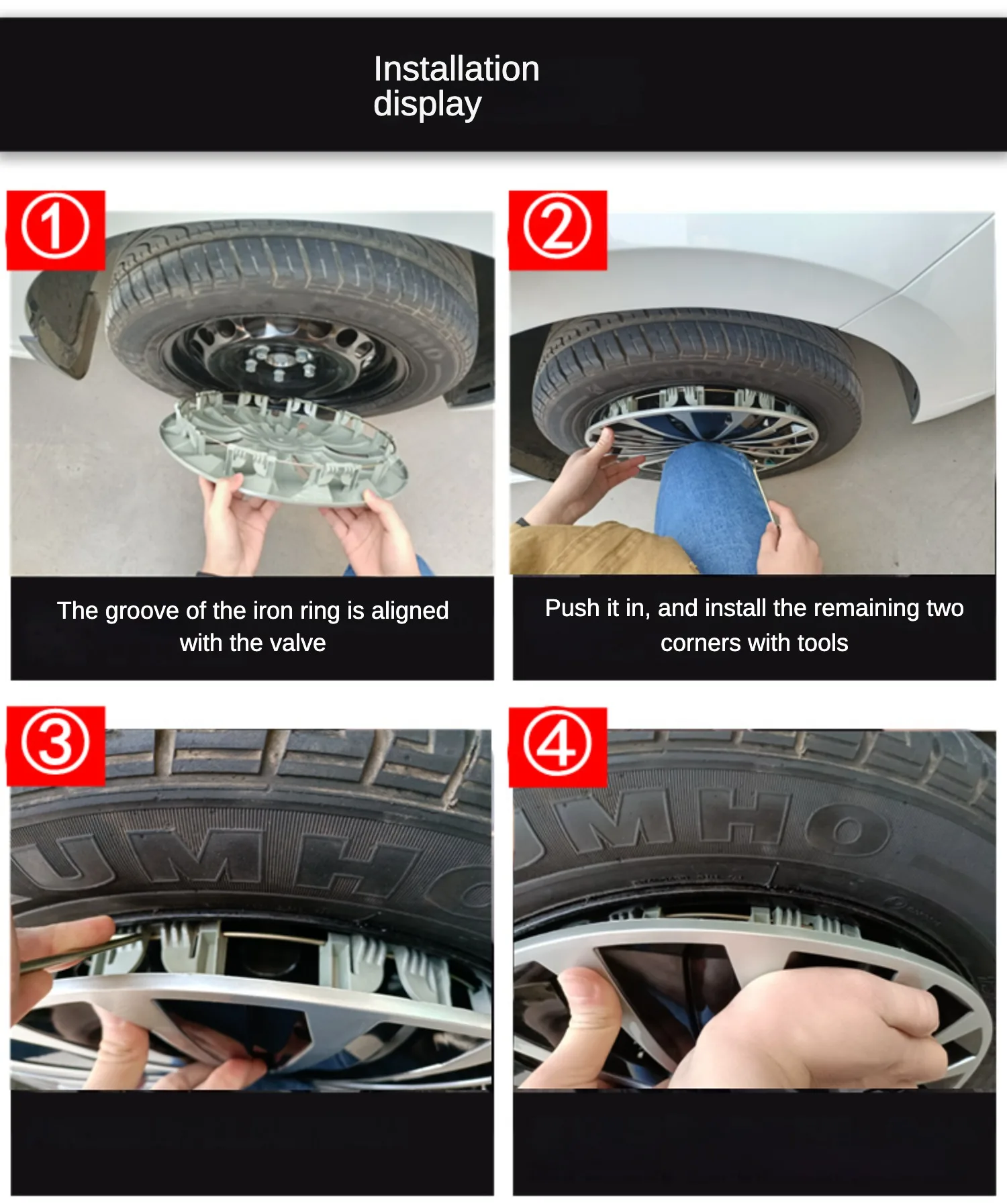 Elife 14 Inch Wheel Covers Truck Hubcap Wheel Rim Cover Auto Wheel Hub