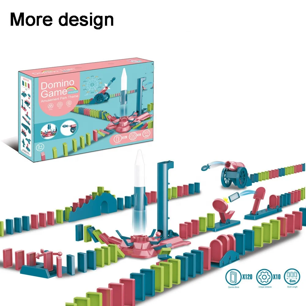 Bloc de Construction Jouet Éducatif Précoce Coloré, Jouer pour Enfants 120 Pcs Domino