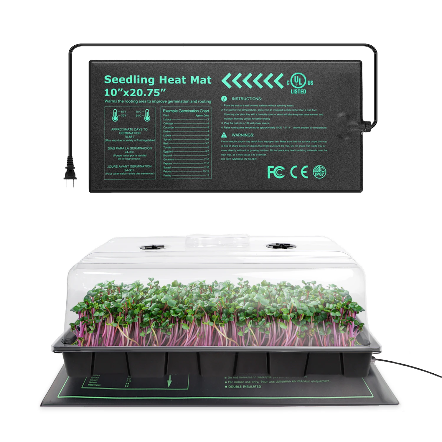 52x25 CM Seed Germination Heat Mat Waterproof Plant Seedling