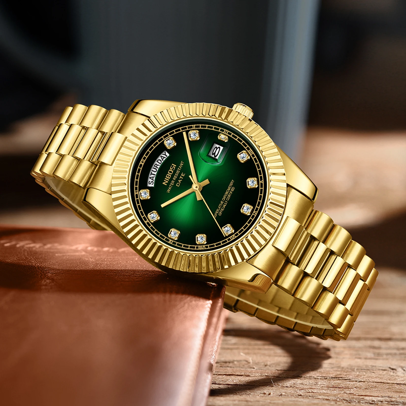 NIBOSI Orologi da uomo, analogico, al quarzo, da uomo