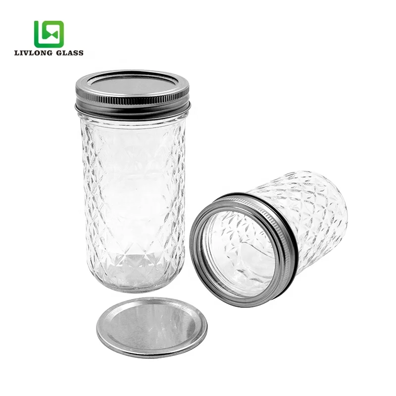 Food Grade Airtight 250ml 350ml 600ml Jam Food Salad Glass Mason Glass