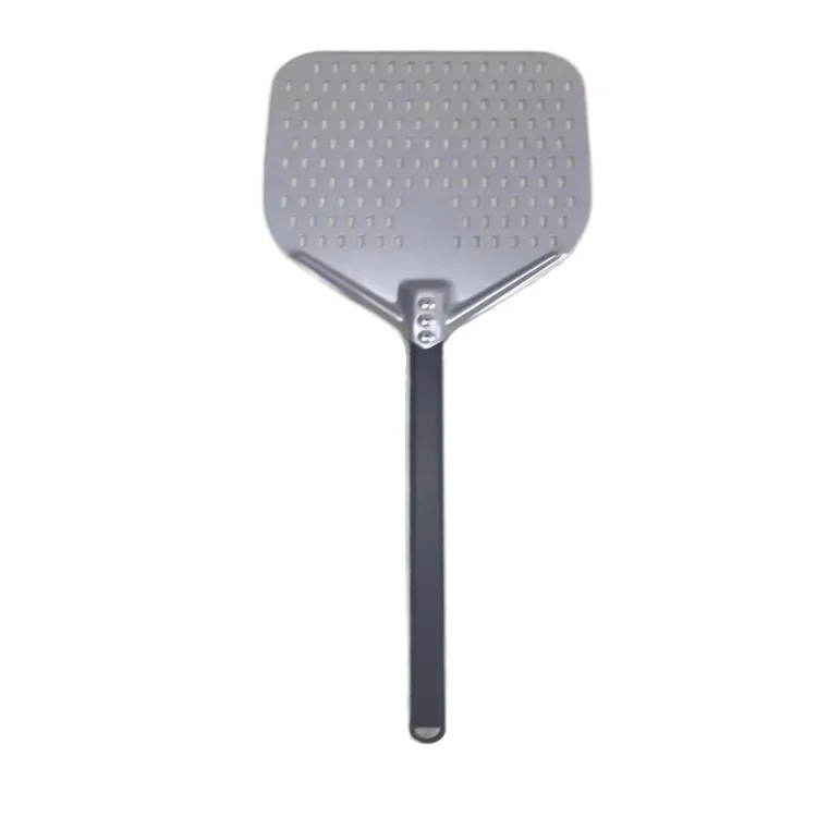 Hot Selling Customizable Logo Anodized Aluminum Handle Pizza Oven Shovel Wood Fired Baking Spatula with Metal Blade for Parties