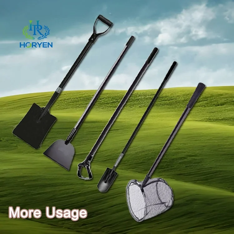 Beach Metal Detecting Long Rod Travel Scoop Shovel Handle Lightweight Carbon Fiber Pole