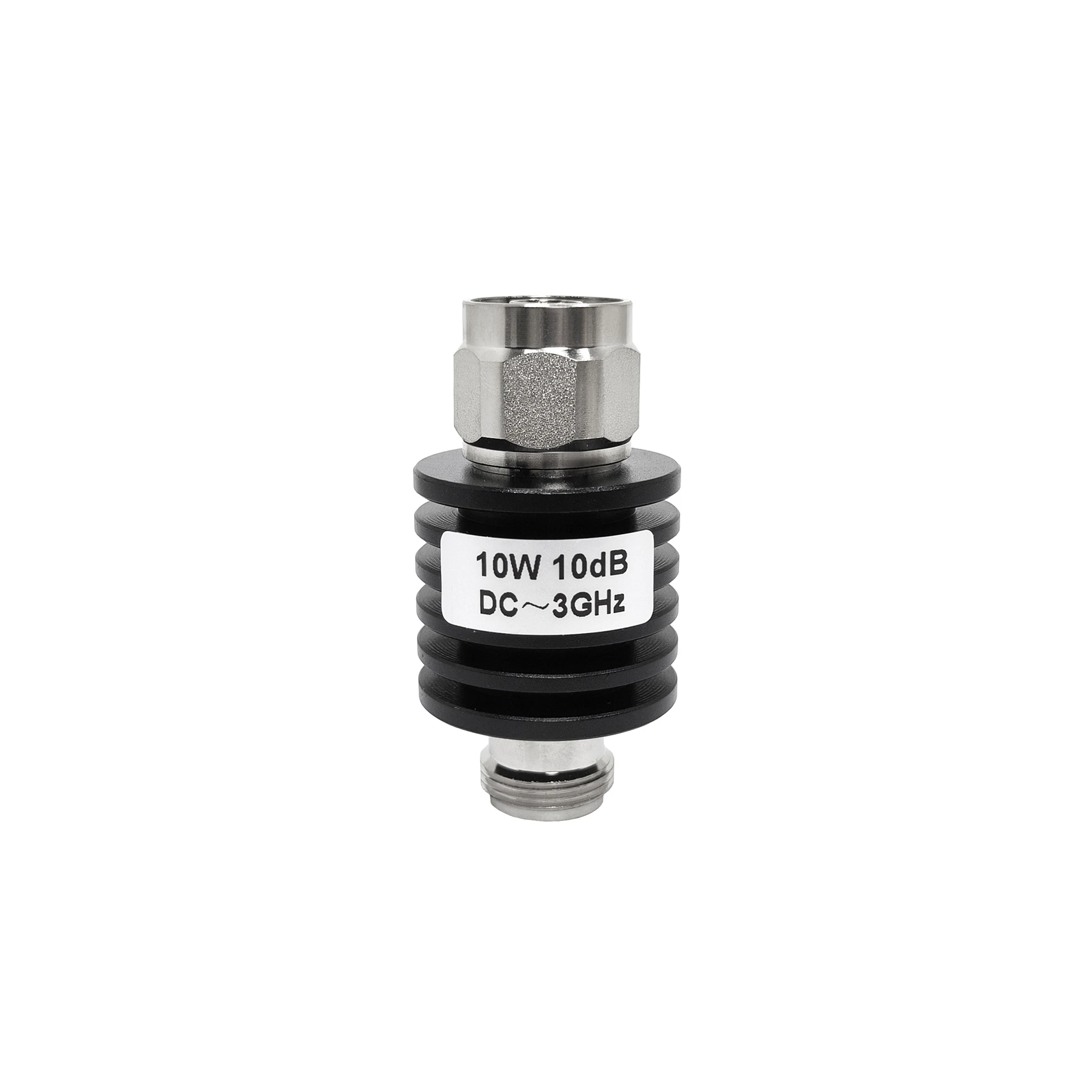 N Male to N Female Attenuator 10W Power 10dB Attenuation 3G Frequency for Telecom Devices
