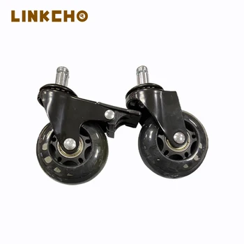 Factory PU Furniture Caster Universal 2.5 or 3 Inch for Office Chair Casters Swivel Wheels Universal Silent Wheel With Brake