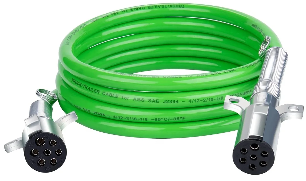 7極トレーラープラグ付き7ウェイトレーラーコードABS電源コードセミ