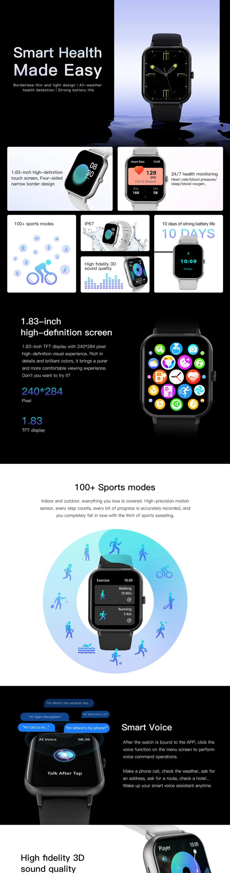 ZL54J Smart Watch Golden Edition