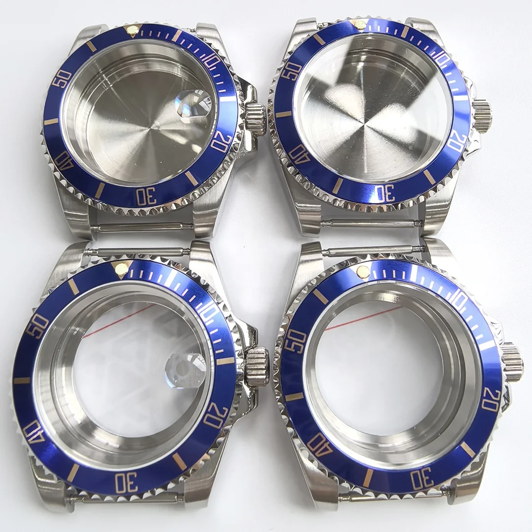 Cassa Orologio Uomo In Acciaio Inox 40 Mm Per NH35A - Corgeut, Argentata Con Quadrante Luminoso - Foto 4