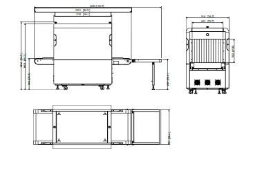 Ai Recognition Dual View X Ray Baggage Scanner With 160kv Industrial ...