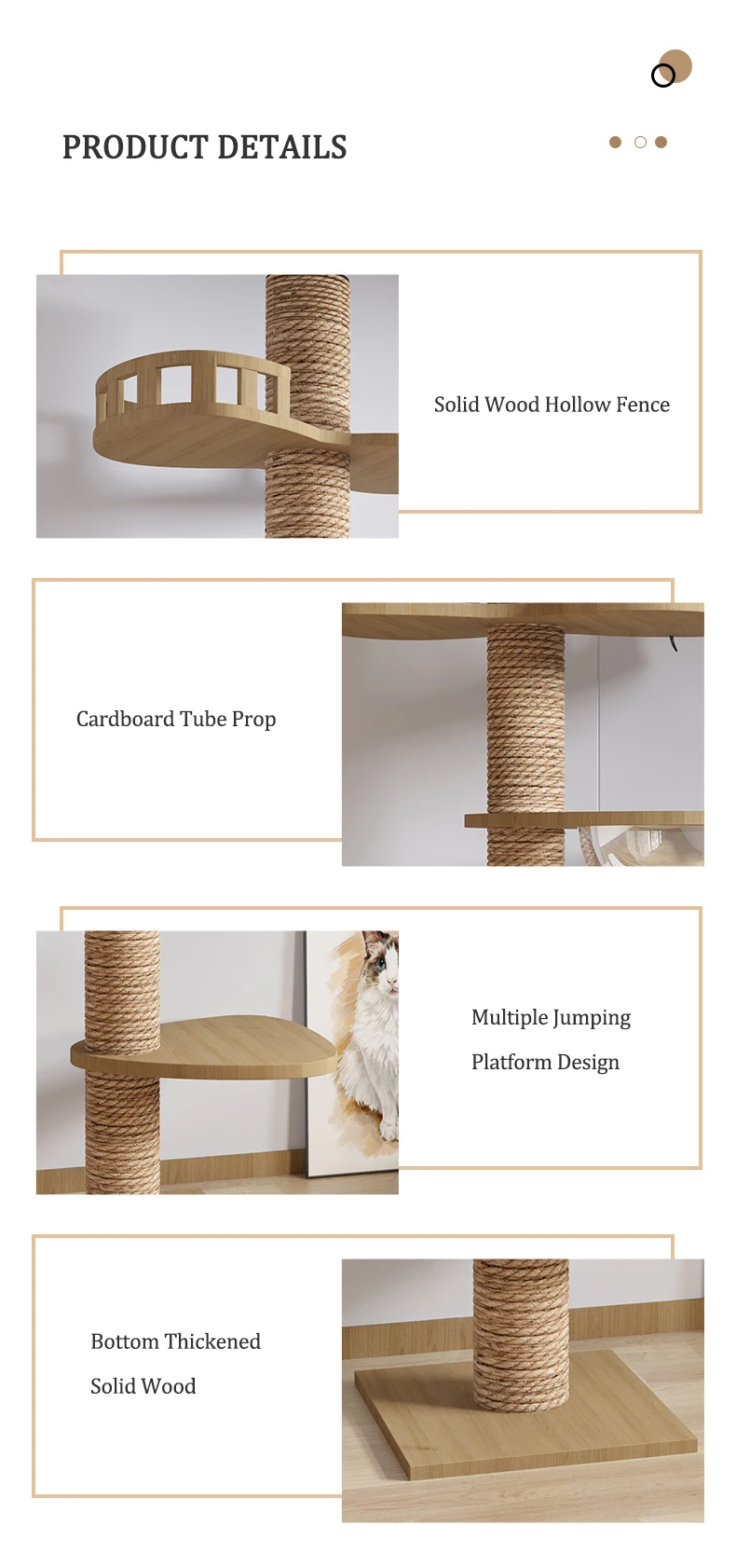 Modern Cat Ceiling Tree Tower Large Cats Condo Tree Play Furniture ...