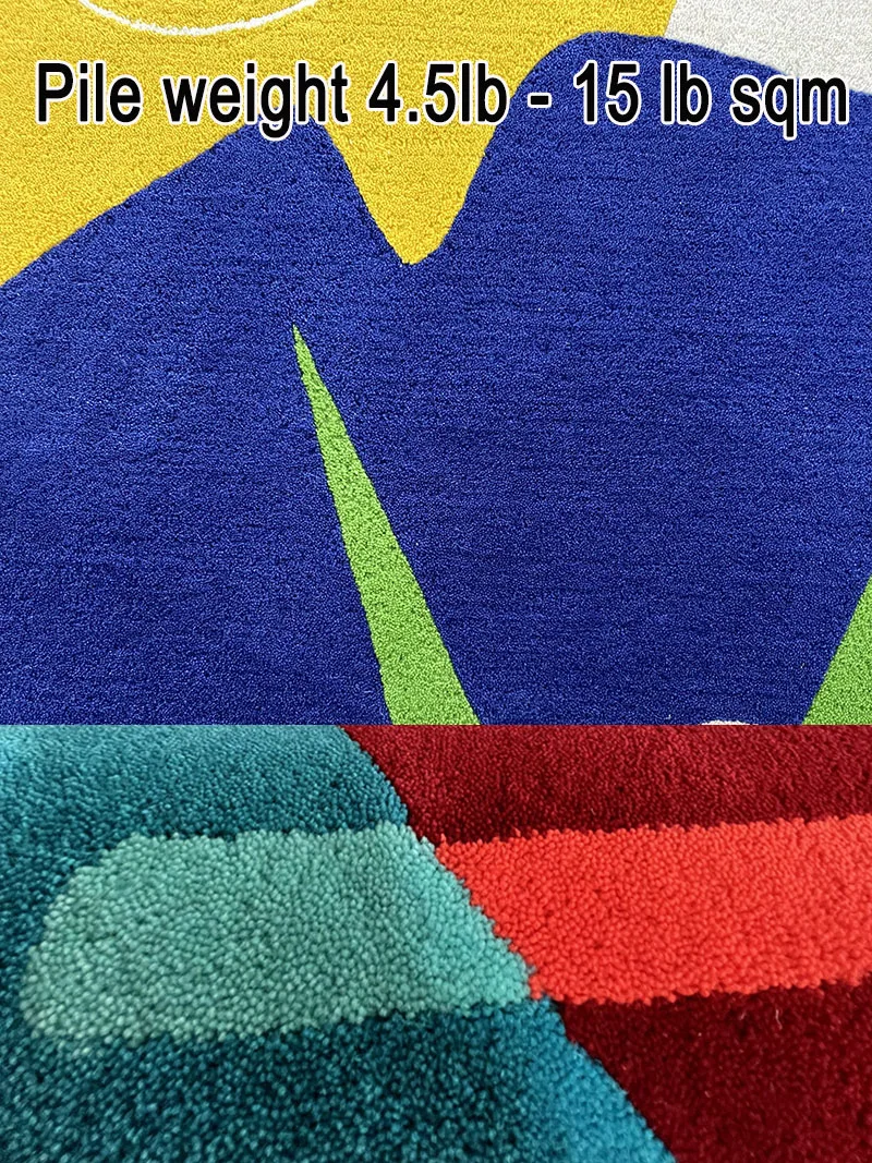 Top Grade Wool Rug - Handmade 3D Carpet for Living Room
