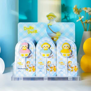 Duck Brand Hard Texture Cartoon Shape Chocolate Lollipop Cocoa Butter Coating for Leisure Packaged in Bag