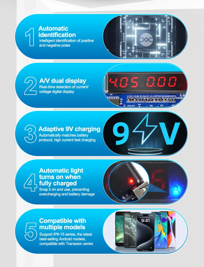 SUNSHINE SS-915 V9.0 универсальная плата активации аккумулятора для телефона 6-15Promax Android полный диапазон зарядки