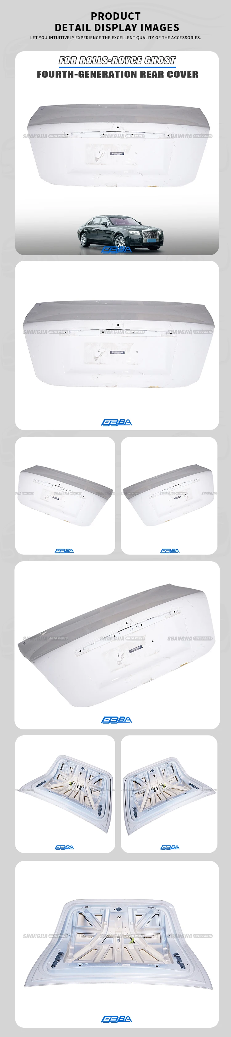 product rear cover for rolls royce ghost 4th generation oem 41007495653 aluminum alloy material original factory auto parts855-1