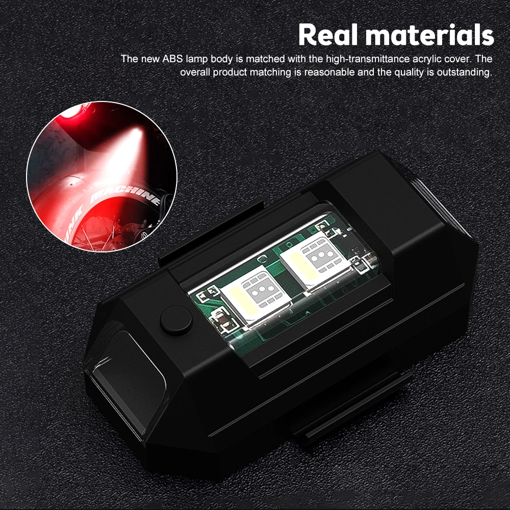 Mini Multi-color Aircraft Airplane Helicopter Night Drone Strobe Light Indicator Signal Light Motorcycle Riding Warning Lamp
