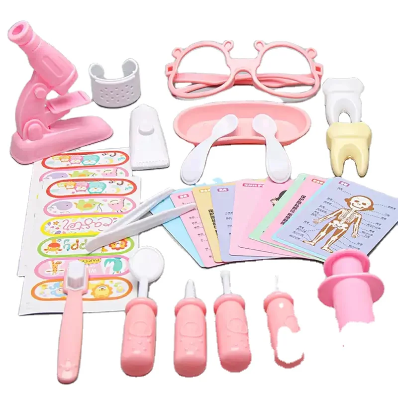 
 Toy Doctor Kit 28 Piece Kids Pretend Play Toys Dentist Medical Role Play Educational Toy jouet de docteur Doctor Playset for Gir  