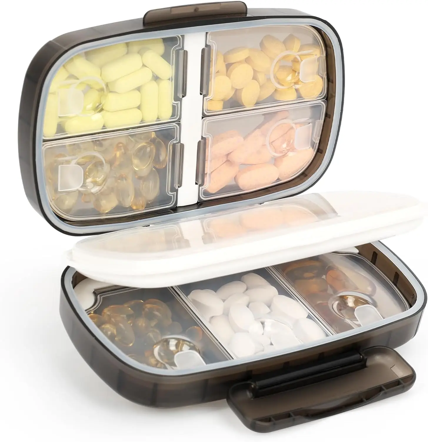 8 отделений портативный ежедневный контейнер для таблеток коробка карман кошелька чтобы держать витамины масло печени трески добавки и лекарства