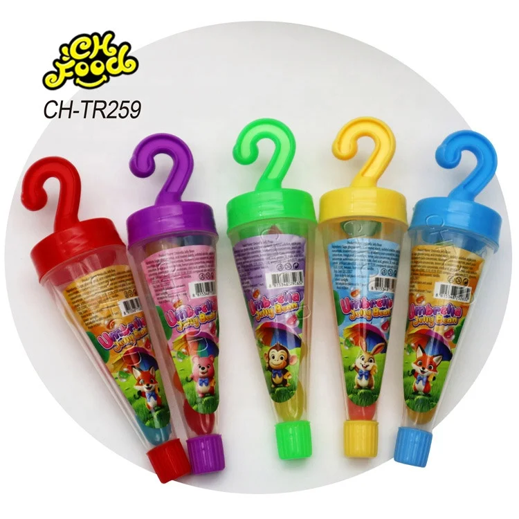 Factory Custom Umbrella Shape Toy with Jelly Bean Candy Sweets for Kids