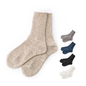 BY-N749 100% organic cotton socks and hemp linen socks