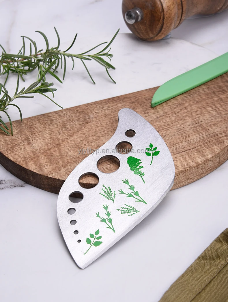 Herb Razor 9 Holes Stainless Steel Kitchen Herb Leaf Stripping Tool Loose Leaf ...
