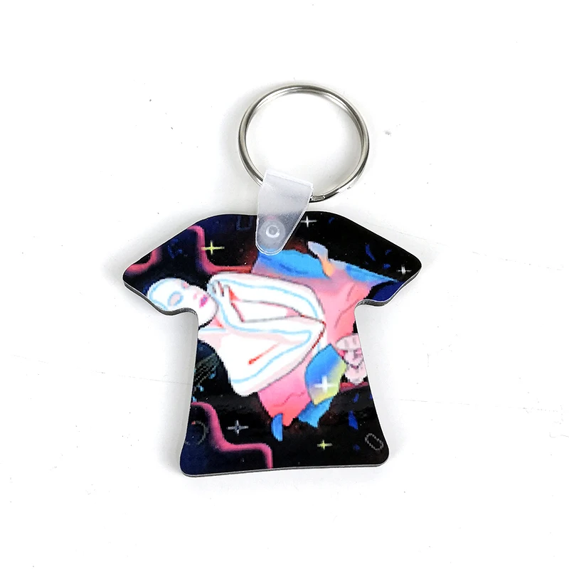 Portachiavi in MDF con sublimazione della maglietta portachiavi