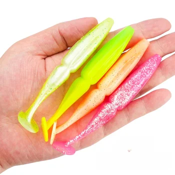 4PCS 11CM 12G Soft Lure Paddle Tail Double-Joint Large T-Tail PVC BaitBeaked Bass Soft Insect for Mandarin Fish Sea Fishing – Soft Lure – view 2