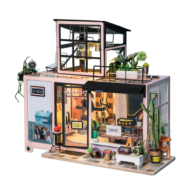 Robotime Rolife3DパズルDG13 Kevin's Studio WoodCrafesDIYミニチュア