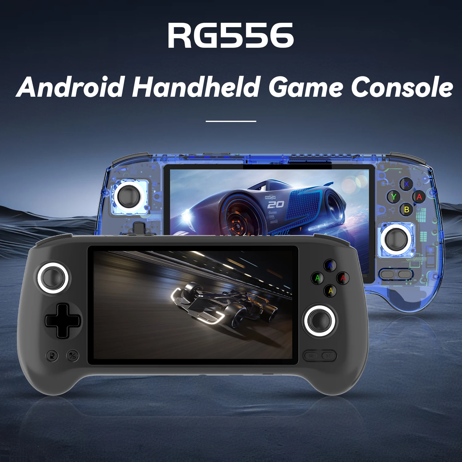 ANBERNIC RG556 Retro Handheld Game Console - 5.48-Inch Touch