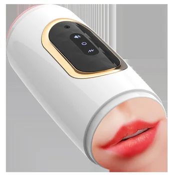 Hot Sale Vibration Sucking Masturbator Telescopic Heating Automatic Voice Masturbators Sex Toy For Man