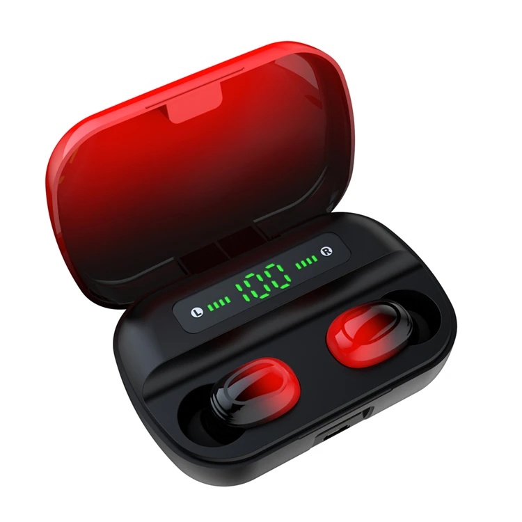 Gradient Color Earphones 1500mAh Charging Case 9D Stereo Headset LED Display IPX7 Waterproof TWS Q61X Wireless Blutooth Earbuds