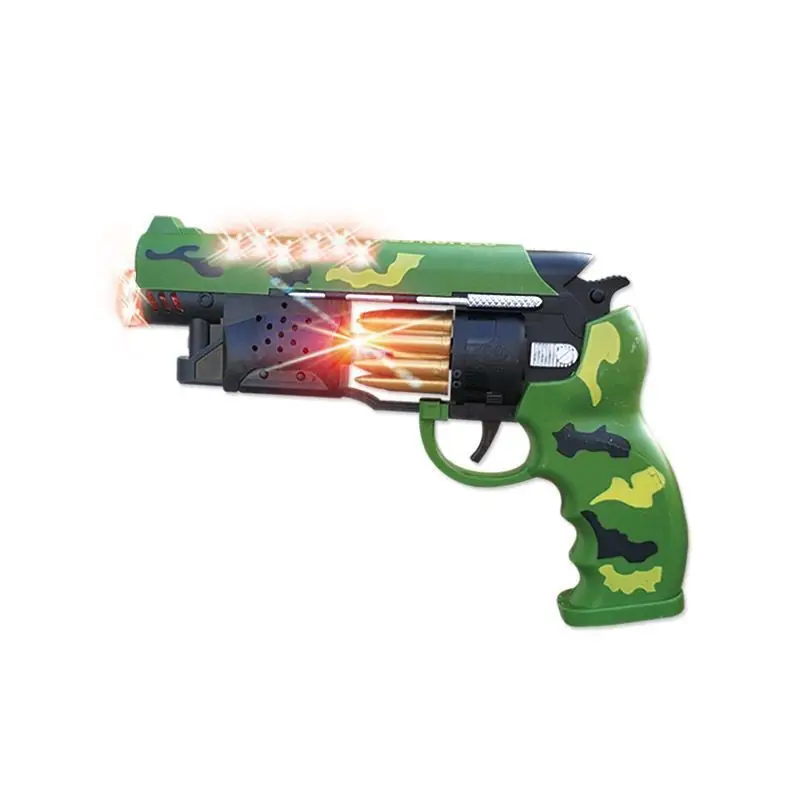 Wholesale New Electric Toy Gun Light Music Toy Pistol Camo Cartoon Eight Tone Gun