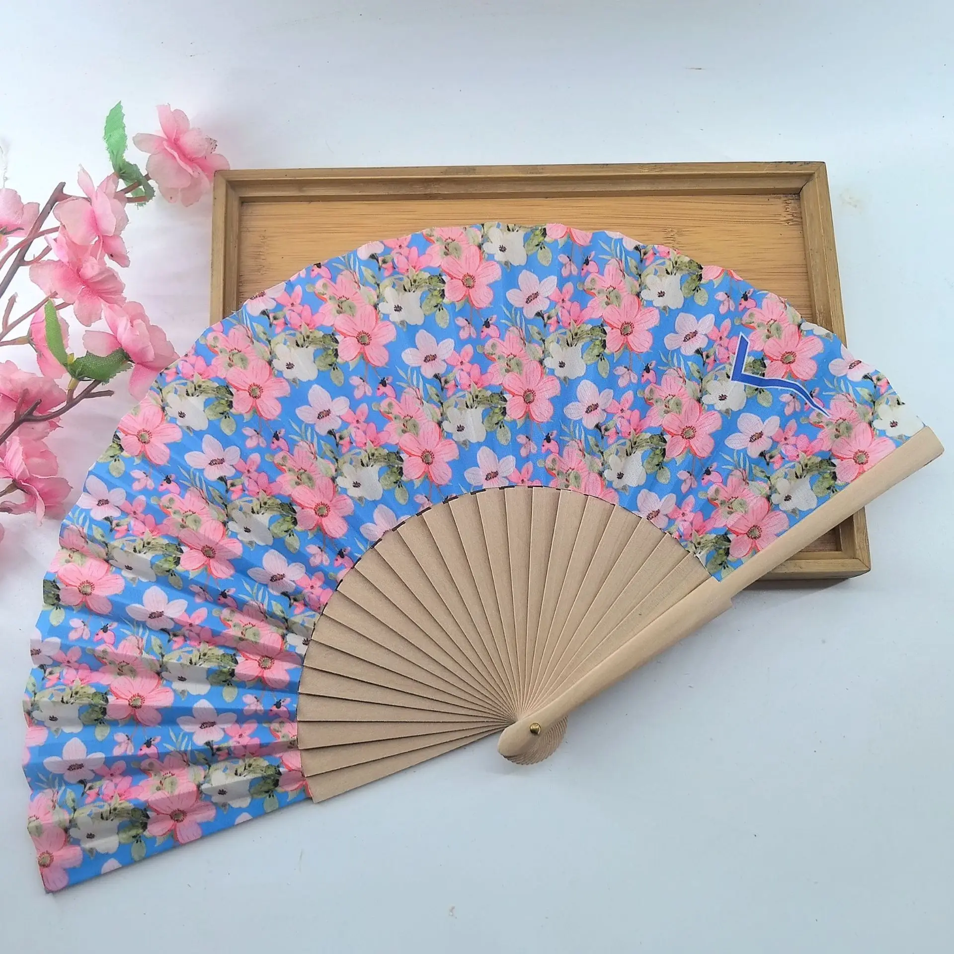 Wooden Antique Style Hand Fan for Wedding Souvenir and Festival Gift Custom Printed