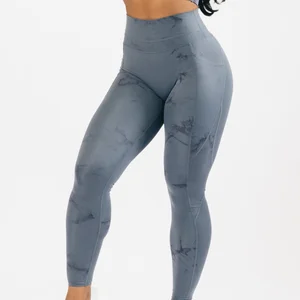 Camo Activewear Women High Waisted v Cut Leggings With Pockets CYCLONE BLUE ALPHALUX FORCE LEGGING